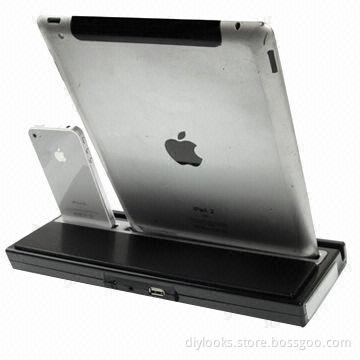Portable Charger Speaker with Dual Charger Adapter, for New iPad